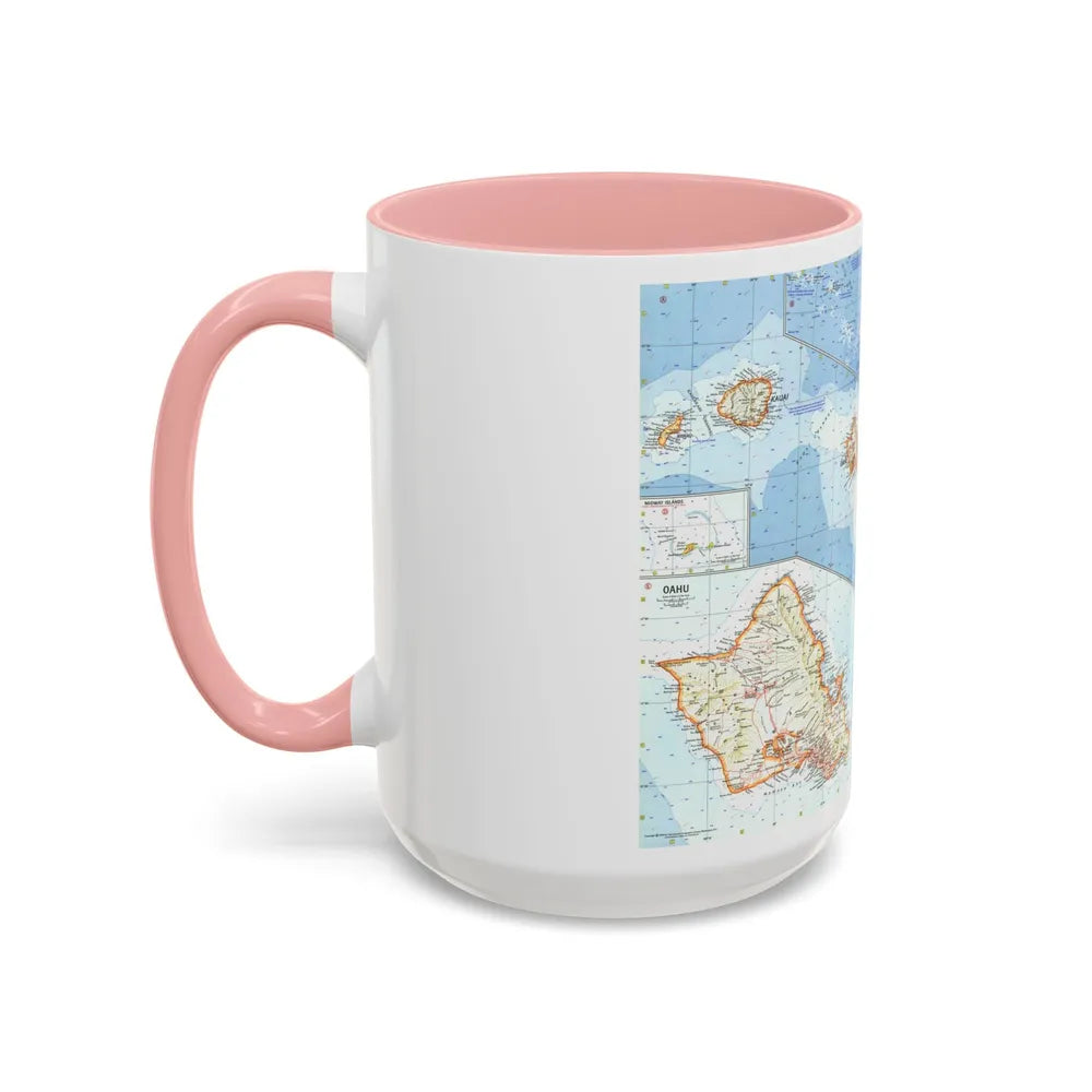 USA - Hawaii (1960) (Map) Accent Coffee Mug-Go Mug Yourself