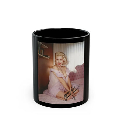 Jeanne Carmen #45 (Vintage Female Icon) Black Coffee Mug-11oz-Go Mug Yourself