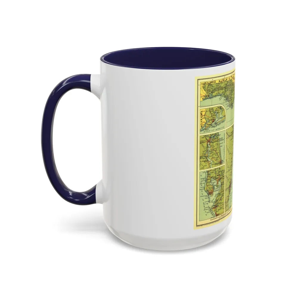 USA - Florida (1930) (Map) Accent Coffee Mug-Go Mug Yourself