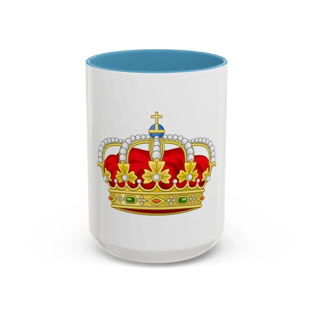 Royal Crown of Spain - Accent Coffee Mug-15oz-Light Blue-Go Mug Yourself