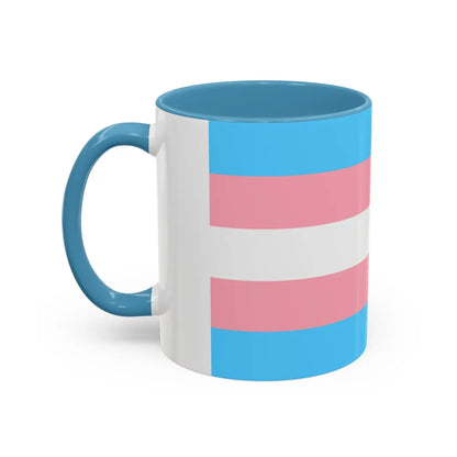 Transgender Pride Flag - Accent Coffee Mug-Go Mug Yourself