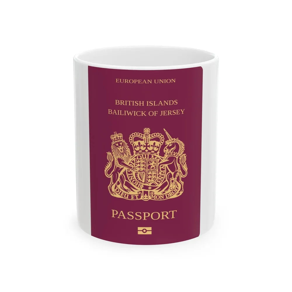 Jersey Passport - White Coffee Mug-11oz-Go Mug Yourself