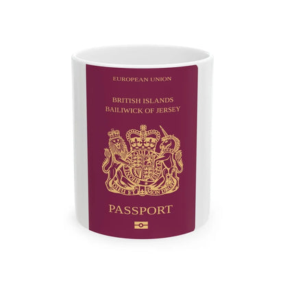 Jersey Passport - White Coffee Mug-11oz-Go Mug Yourself