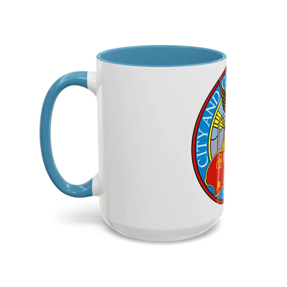 Seal of Denver - Accent Coffee Mug-Go Mug Yourself