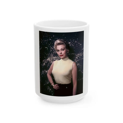 Kim Novak #303 (Vintage Female Icon) White Coffee Mug-15oz-Go Mug Yourself