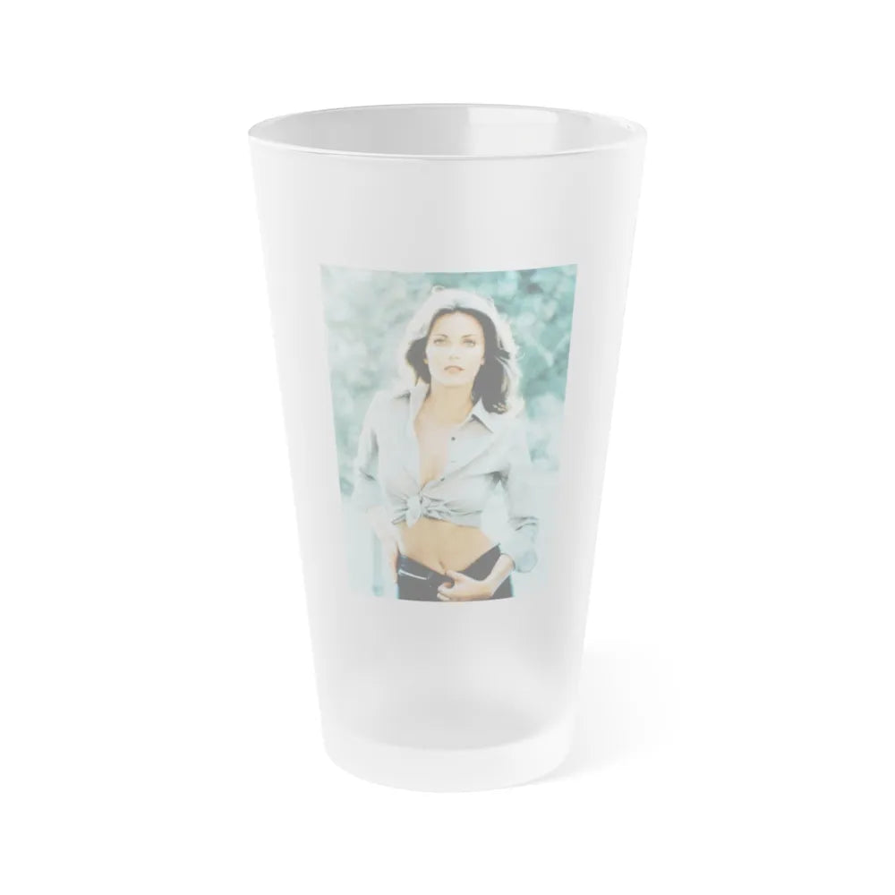 Lynda Carter #68 (Vintage Female Icon) Frosted Pint 16oz-16oz-Frosted-Go Mug Yourself