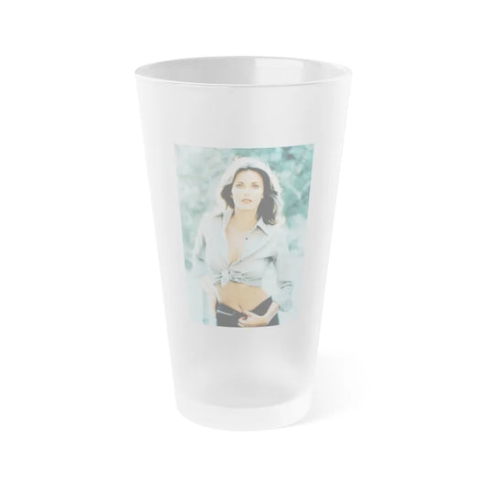 Lynda Carter #68 (Vintage Female Icon) Frosted Pint 16oz-16oz-Frosted-Go Mug Yourself