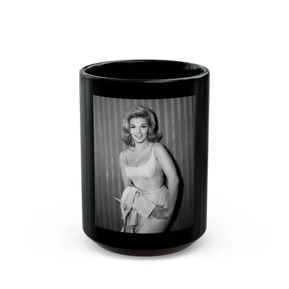 Nancy Kovack #32 (Vintage Female Icon) Black Coffee Mug-15oz-Go Mug Yourself