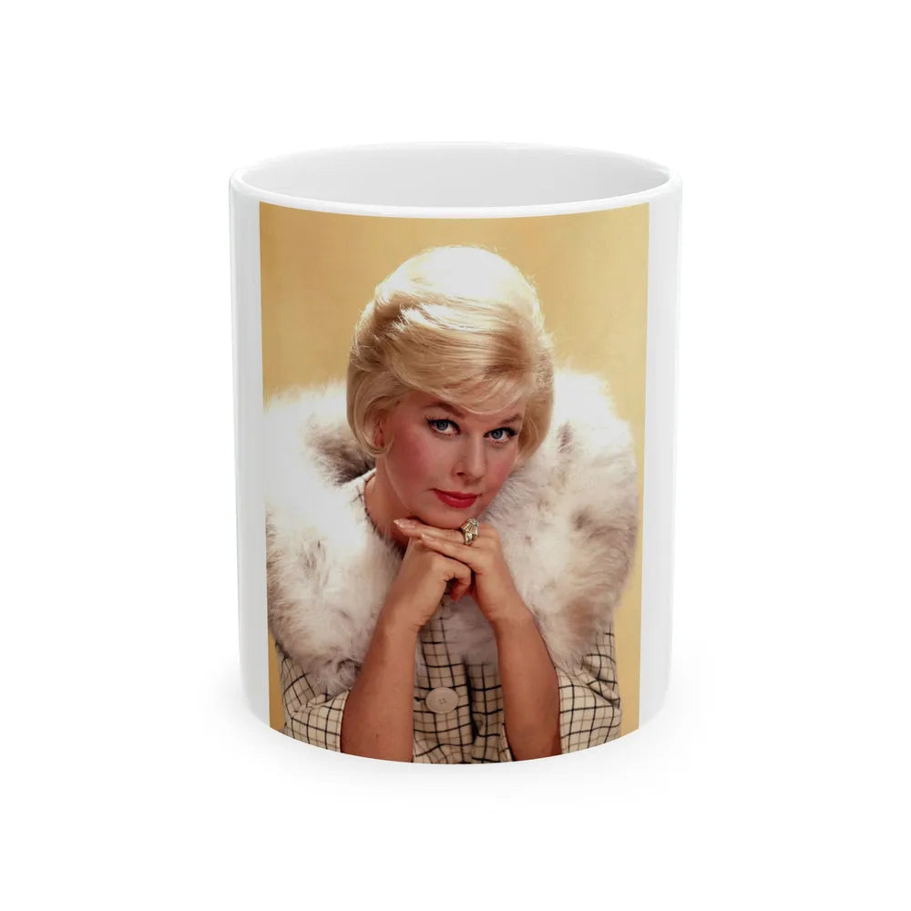 Doris Day #60 (Vintage Female Icon) White Coffee Mug-11oz-Go Mug Yourself