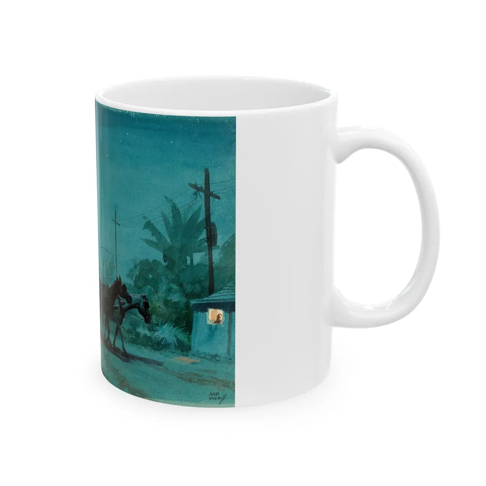 Blessed Are the Merciful, story illustration - White Coffee Mug-Go Mug Yourself