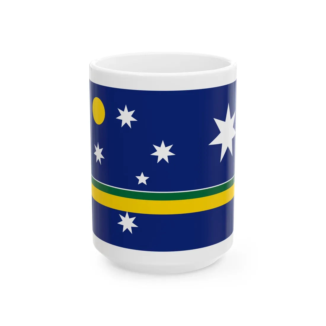 7gs with White Federation Star (Australia) White Coffee Mug 15oz - Go Mug Yourself