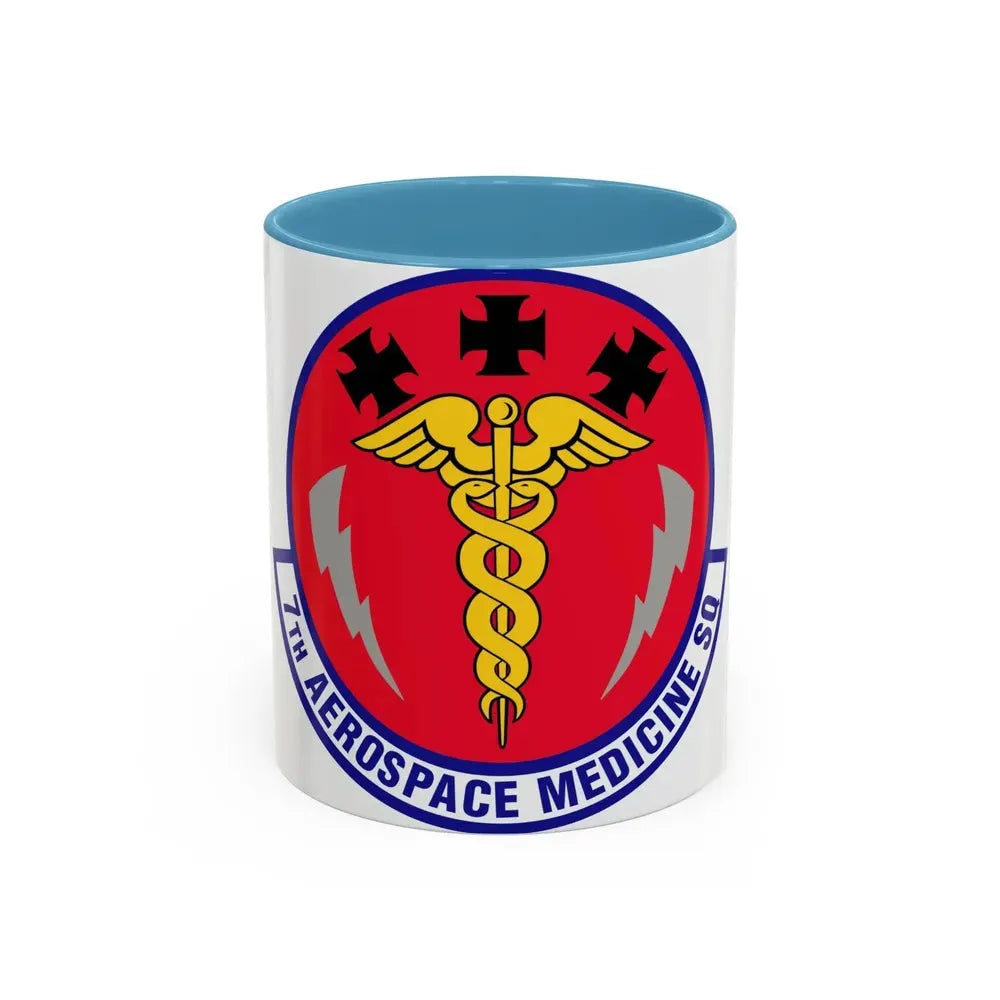 7th Aerospace Medicine Squadron (U.S. Air Force) Accent Coffee Mug 11oz Light Blue - Go Mug Yourself