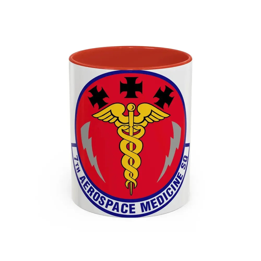 7th Aerospace Medicine Squadron (U.S. Air Force) Accent Coffee Mug 11oz Red - Go Mug Yourself