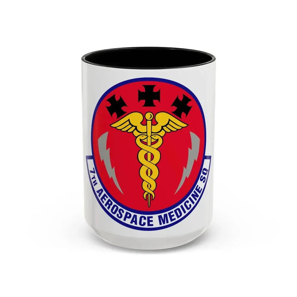 7th Aerospace Medicine Squadron (U.S. Air Force) Accent Coffee Mug 15oz Black - Go Mug Yourself
