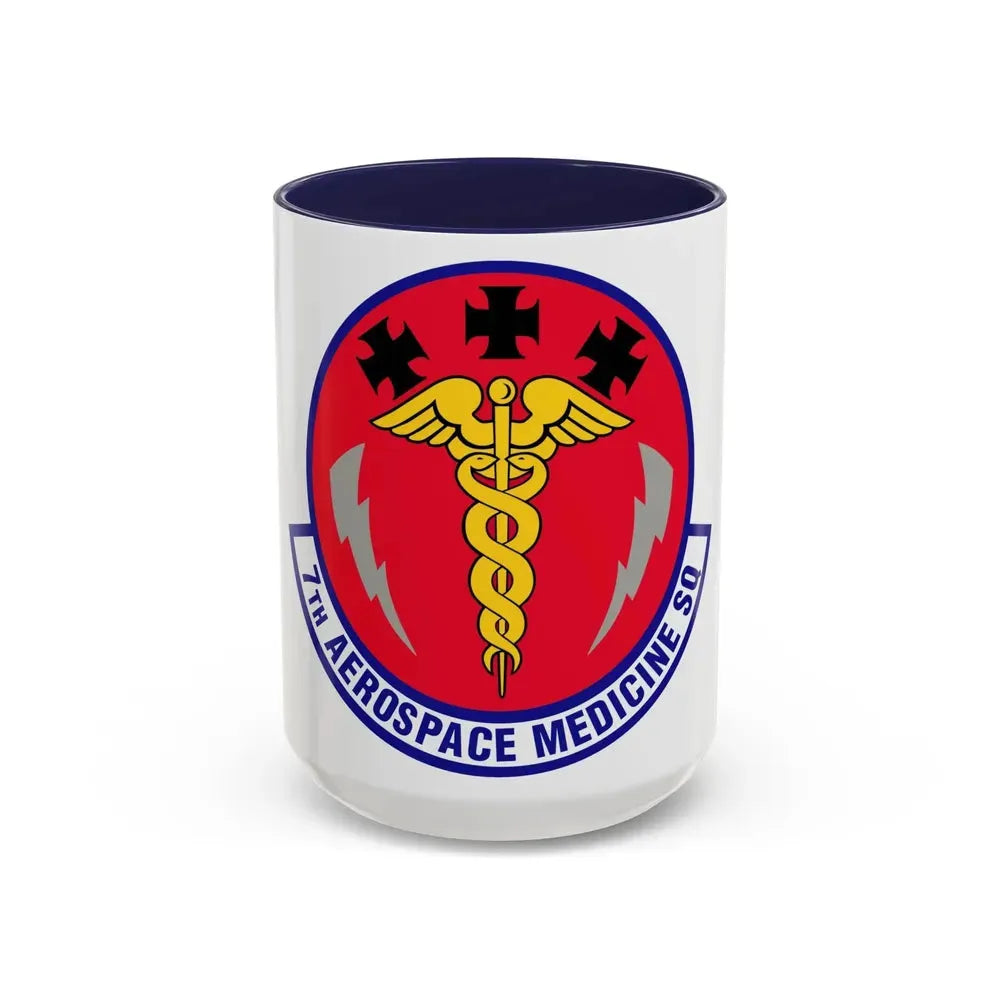 7th Aerospace Medicine Squadron (U.S. Air Force) Accent Coffee Mug 15oz Navy - Go Mug Yourself