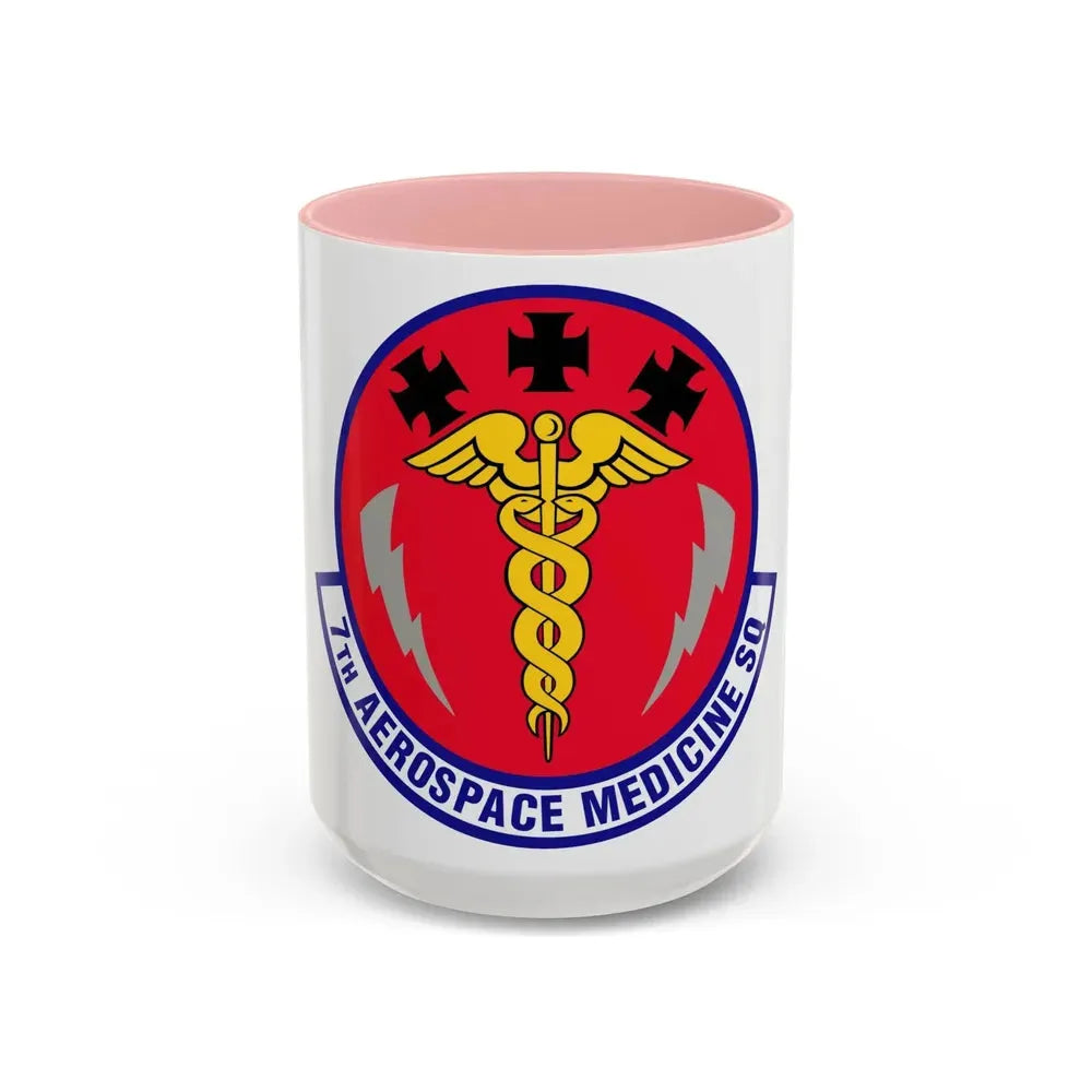 7th Aerospace Medicine Squadron (U.S. Air Force) Accent Coffee Mug 15oz Pink - Go Mug Yourself