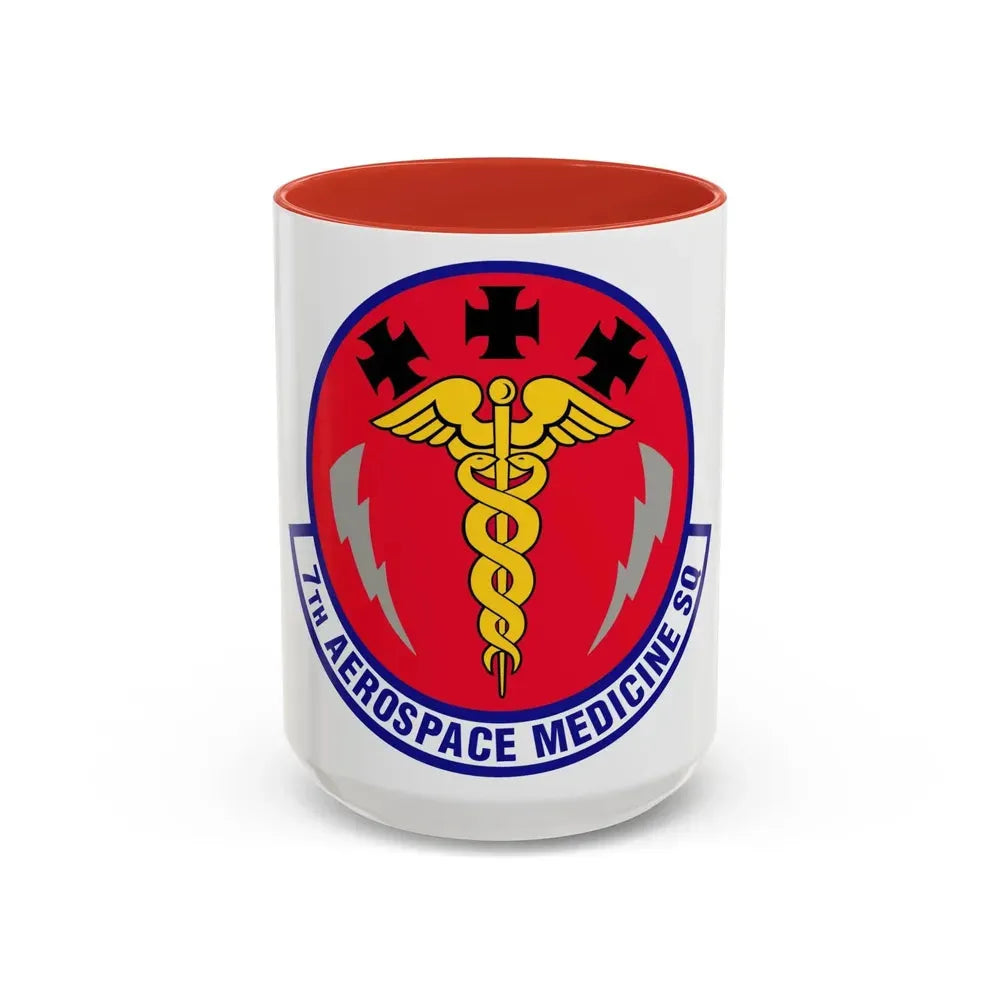 7th Aerospace Medicine Squadron (U.S. Air Force) Accent Coffee Mug 15oz Red - Go Mug Yourself