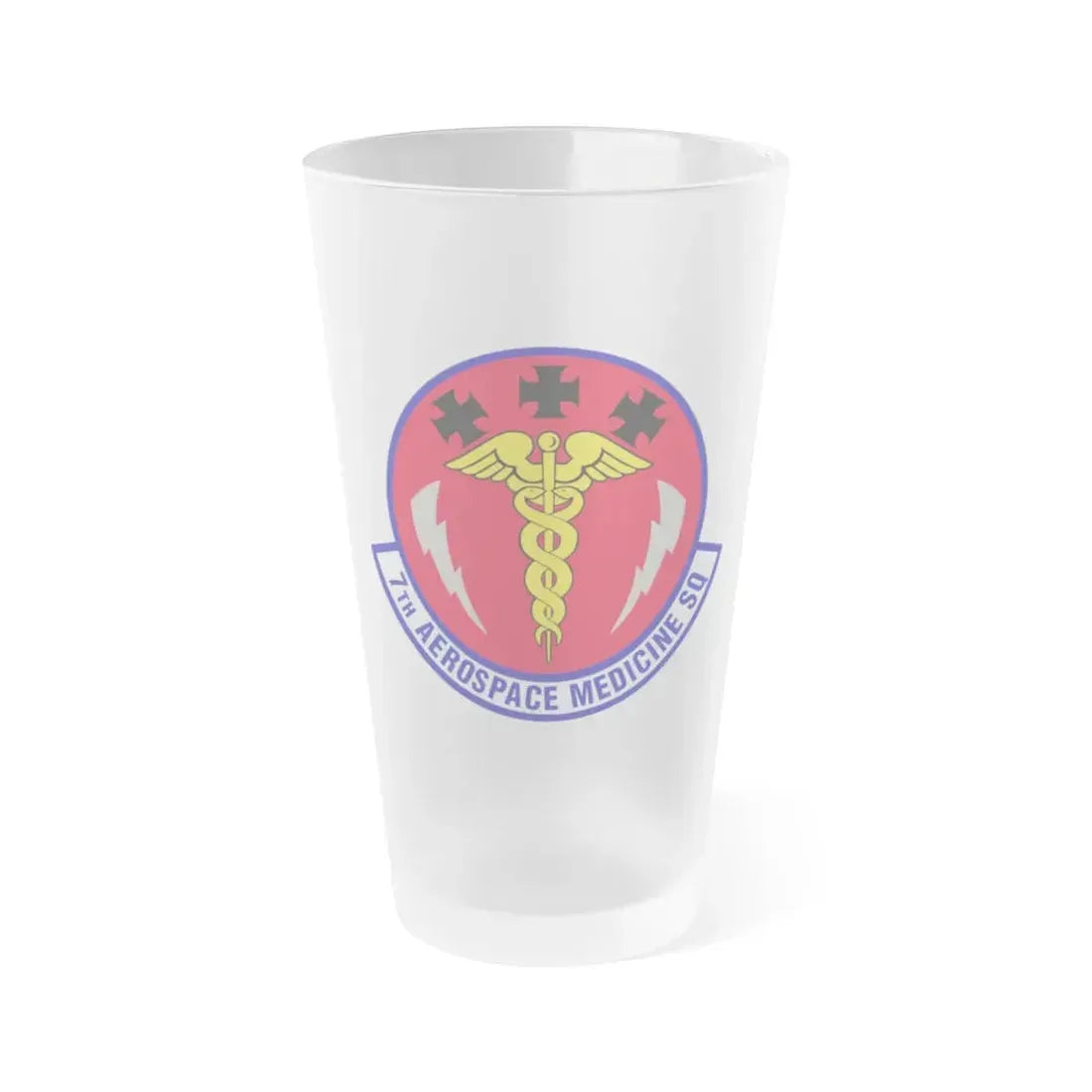 7th Aerospace Medicine Squadron (U.S. Air Force) Frosted Pint Glass 16oz 16oz Frosted - Go Mug Yourself