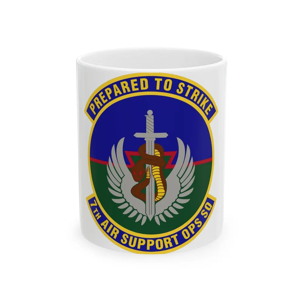 7th Air Support Operations Squadron (U.S. Air Force) White Coffee Mug-11oz-Go Mug Yourself