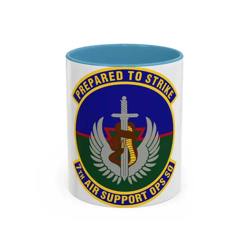 7th Air Support Operations Squadron (U.S. Air Force) Accent Coffee Mug 11oz Light Blue - Go Mug Yourself