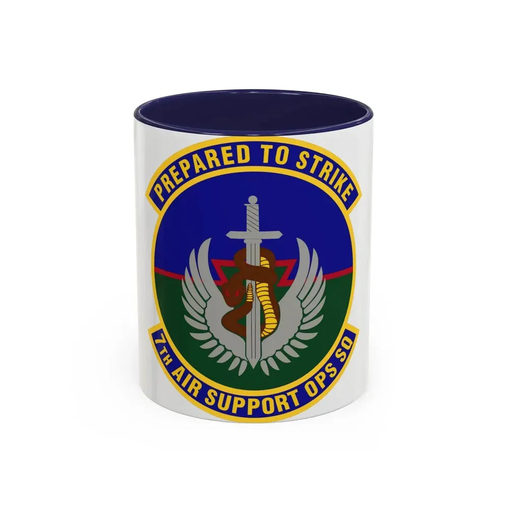 7th Air Support Operations Squadron (U.S. Air Force) Accent Coffee Mug 11oz Navy - Go Mug Yourself