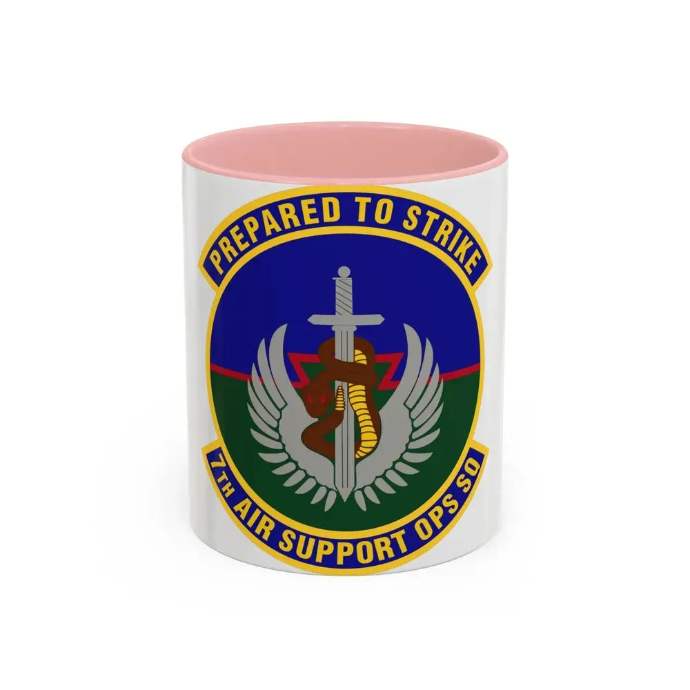 7th Air Support Operations Squadron (U.S. Air Force) Accent Coffee Mug 11oz Pink - Go Mug Yourself