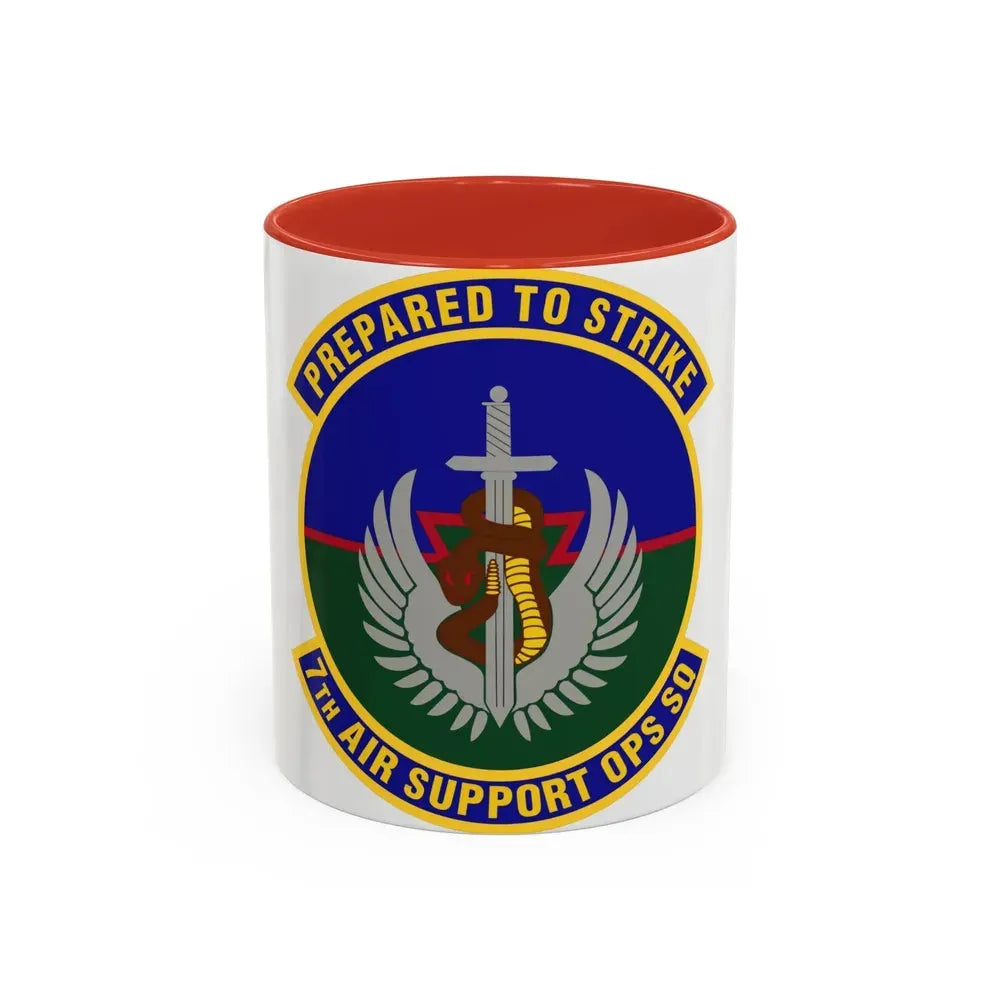 7th Air Support Operations Squadron (U.S. Air Force) Accent Coffee Mug 11oz Red - Go Mug Yourself
