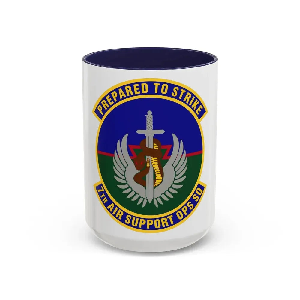 7th Air Support Operations Squadron (U.S. Air Force) Accent Coffee Mug 15oz Navy - Go Mug Yourself