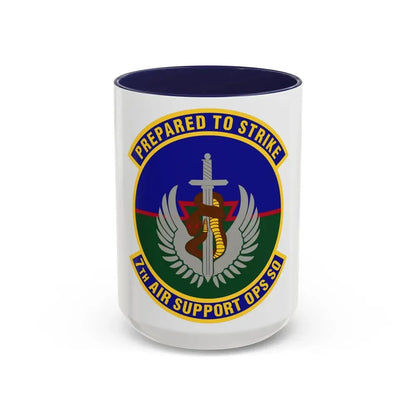 7th Air Support Operations Squadron (U.S. Air Force) Accent Coffee Mug 15oz Navy - Go Mug Yourself