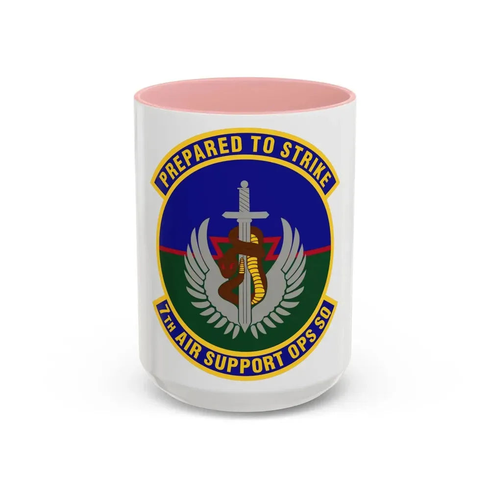 7th Air Support Operations Squadron (U.S. Air Force) Accent Coffee Mug 15oz Pink - Go Mug Yourself