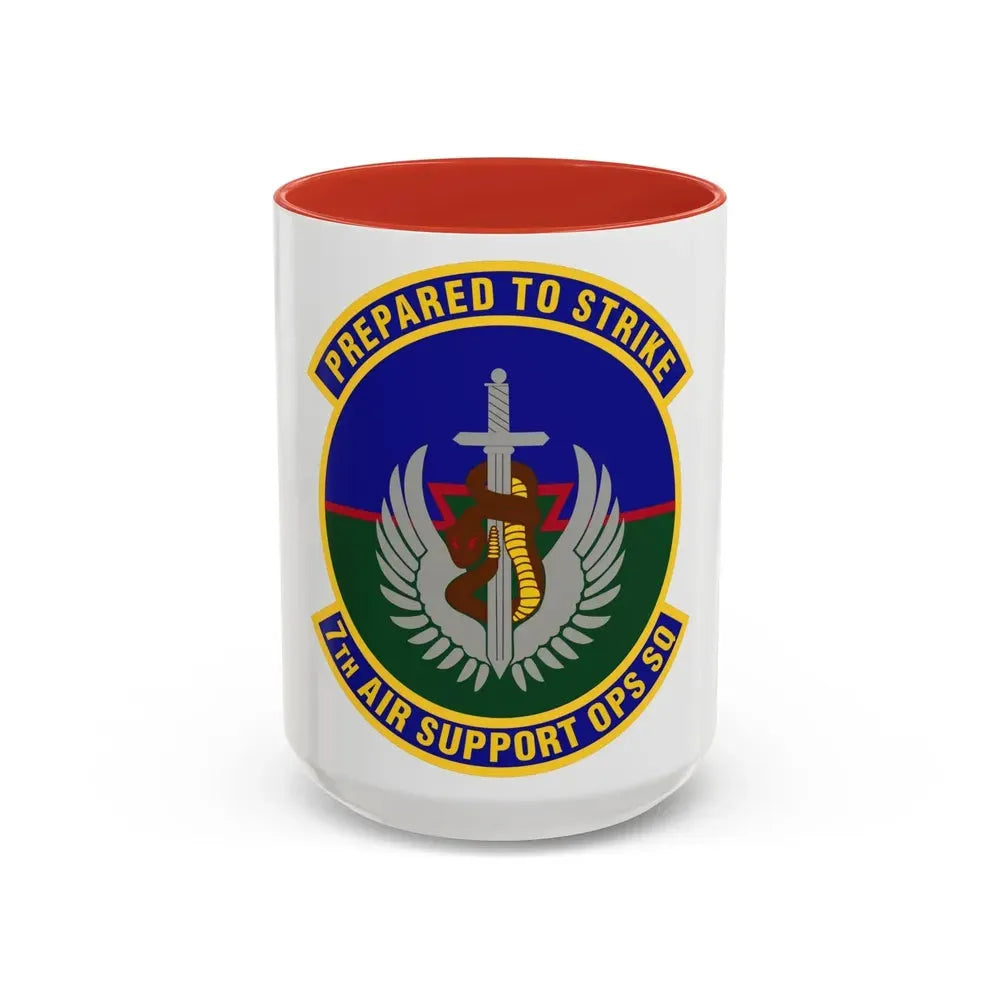7th Air Support Operations Squadron (U.S. Air Force) Accent Coffee Mug 15oz Red - Go Mug Yourself