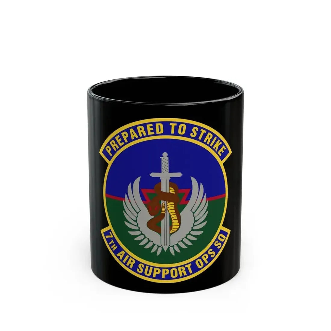 7th Air Support Operations Squadron (U.S. Air Force) Black Coffee Mug 11oz - Go Mug Yourself