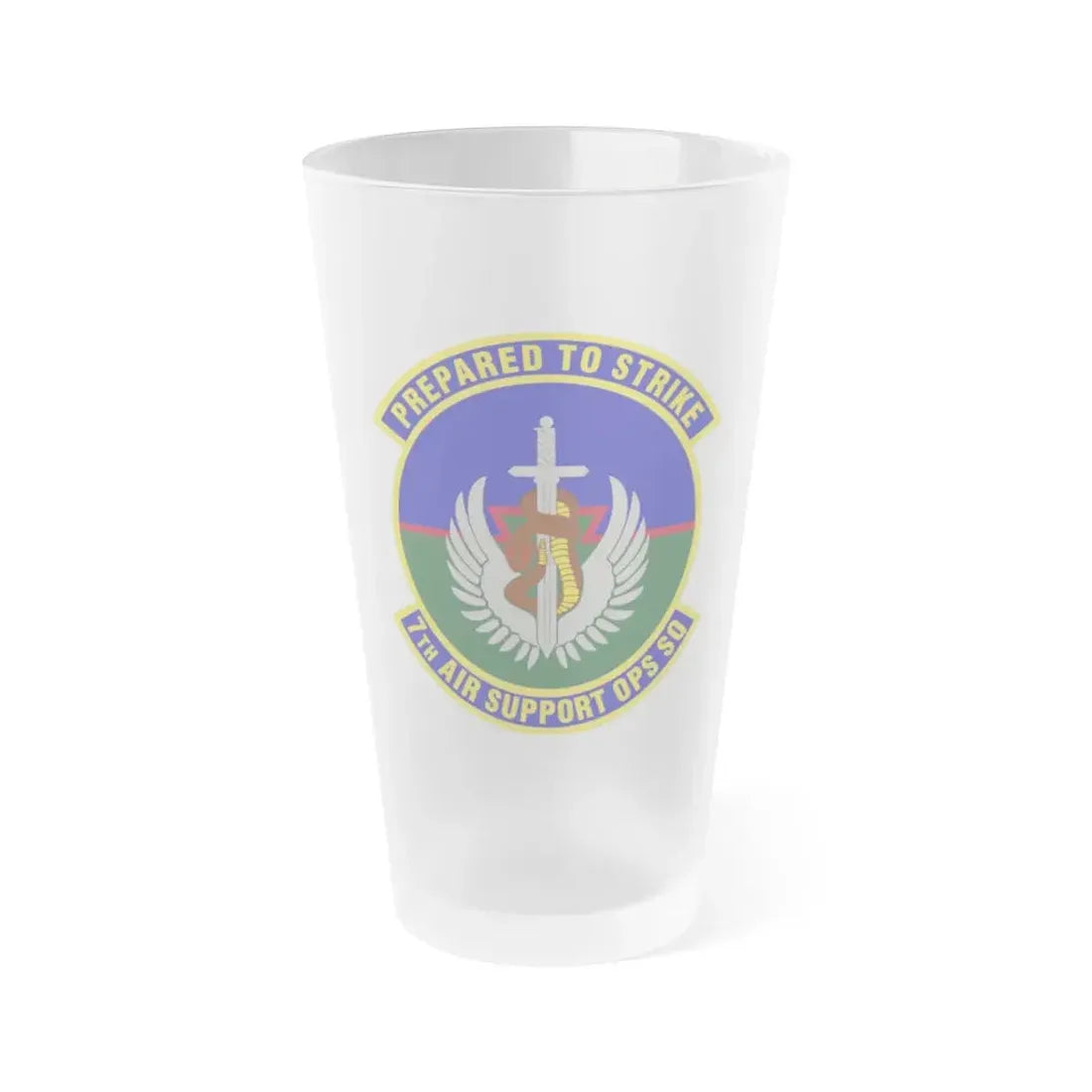 7th Air Support Operations Squadron (U.S. Air Force) Frosted Pint Glass 16oz Default Title - Go Mug Yourself