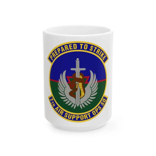 7th Air Support Operations Squadron (U.S. Air Force) White Coffee Mug 15oz - Go Mug Yourself