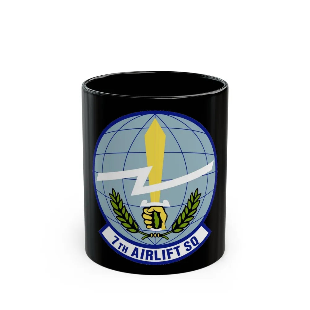 7th Airlift Squadron (U.S. Air Force) Black Coffee Mug-11oz-Go Mug Yourself