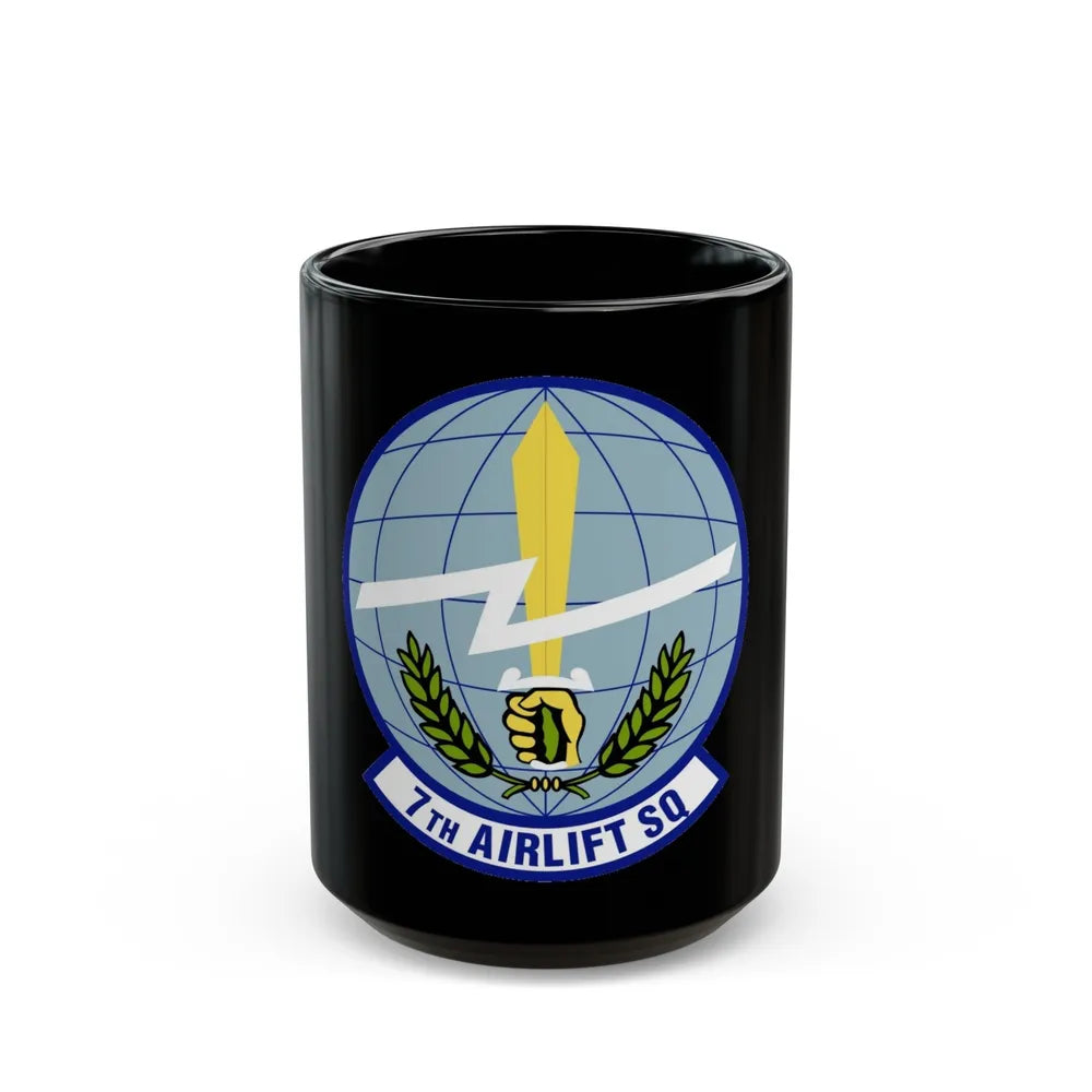 7th Airlift Squadron (U.S. Air Force) Black Coffee Mug-15oz-Go Mug Yourself