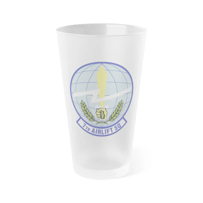 7th Airlift Squadron (U.S. Air Force) Frosted Pint Glass 16oz-16oz-Frosted-Go Mug Yourself