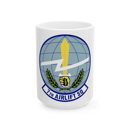 7th Airlift Squadron (U.S. Air Force) White Coffee Mug-15oz-Go Mug Yourself