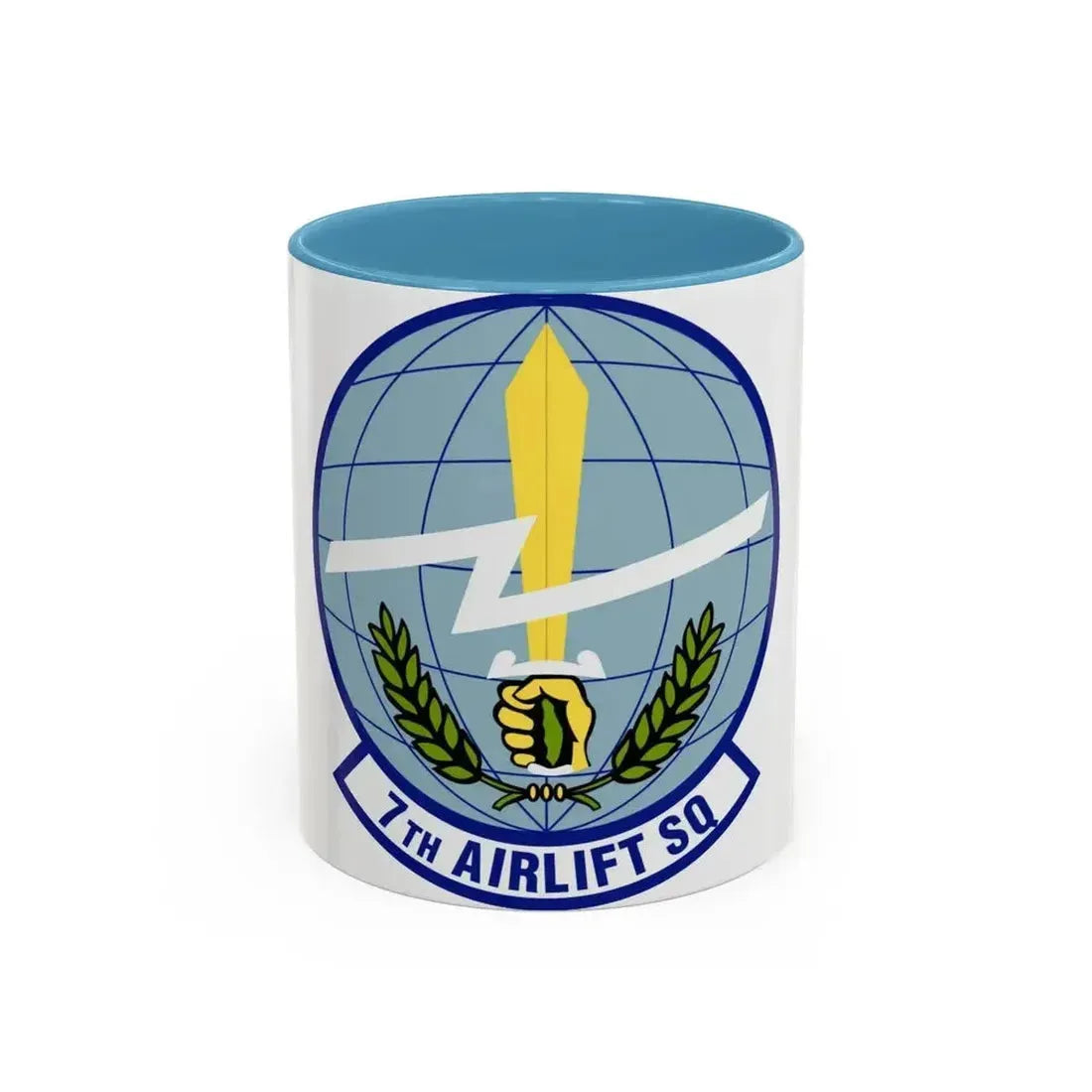 7th Airlift Squadron (U.S. Air Force) Accent Coffee Mug 11oz Light Blue - Go Mug Yourself