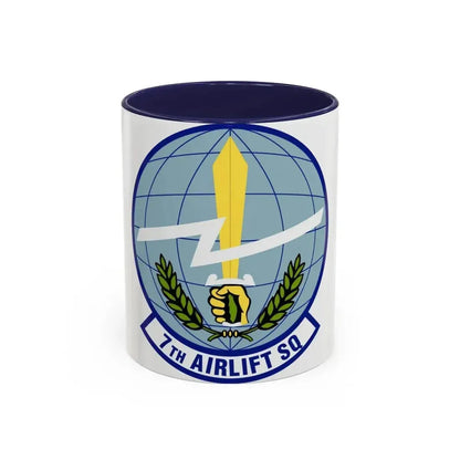 7th Airlift Squadron (U.S. Air Force) Accent Coffee Mug 11oz Navy - Go Mug Yourself