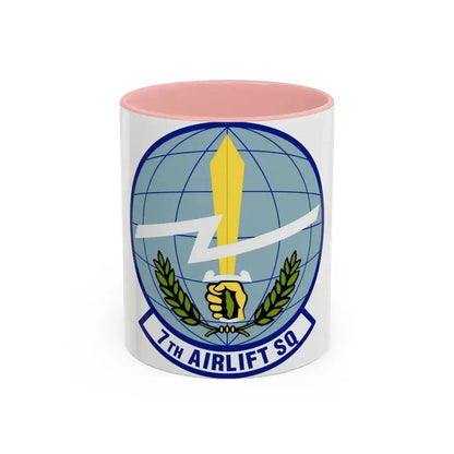 7th Airlift Squadron (U.S. Air Force) Accent Coffee Mug 11oz Pink - Go Mug Yourself