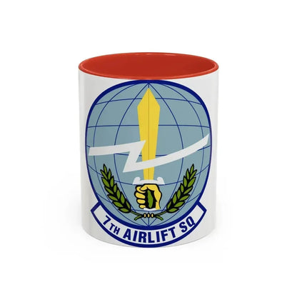 7th Airlift Squadron (U.S. Air Force) Accent Coffee Mug 11oz Red - Go Mug Yourself