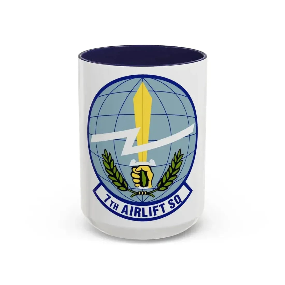 7th Airlift Squadron (U.S. Air Force) Accent Coffee Mug 15oz Navy - Go Mug Yourself