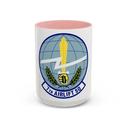 7th Airlift Squadron (U.S. Air Force) Accent Coffee Mug 15oz Pink - Go Mug Yourself