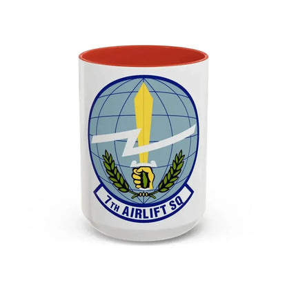 7th Airlift Squadron (U.S. Air Force) Accent Coffee Mug 15oz Red - Go Mug Yourself