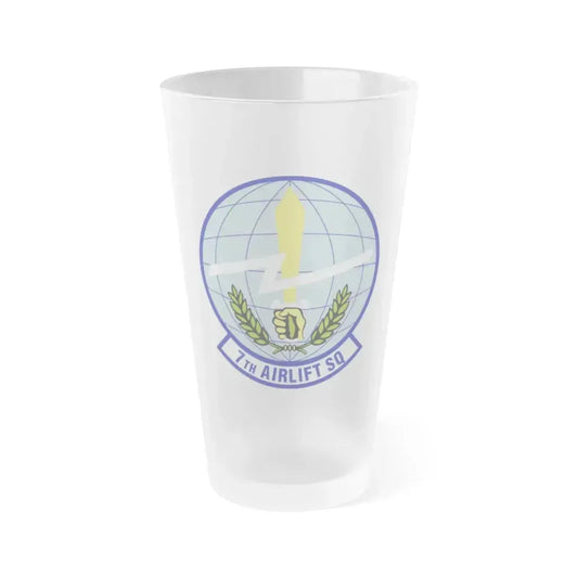 7th Airlift Squadron (U.S. Air Force) Frosted Pint Glass 16oz 16oz Frosted - Go Mug Yourself