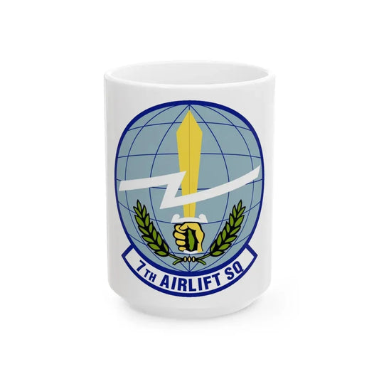 7th Airlift Squadron (U.S. Air Force) White Coffee Mug 15oz - Go Mug Yourself