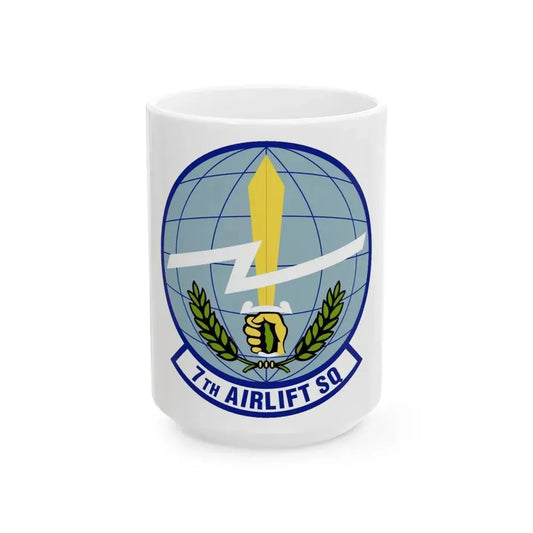 7th Airlift Squadron (U.S. Air Force) White Coffee Mug 15oz - Go Mug Yourself