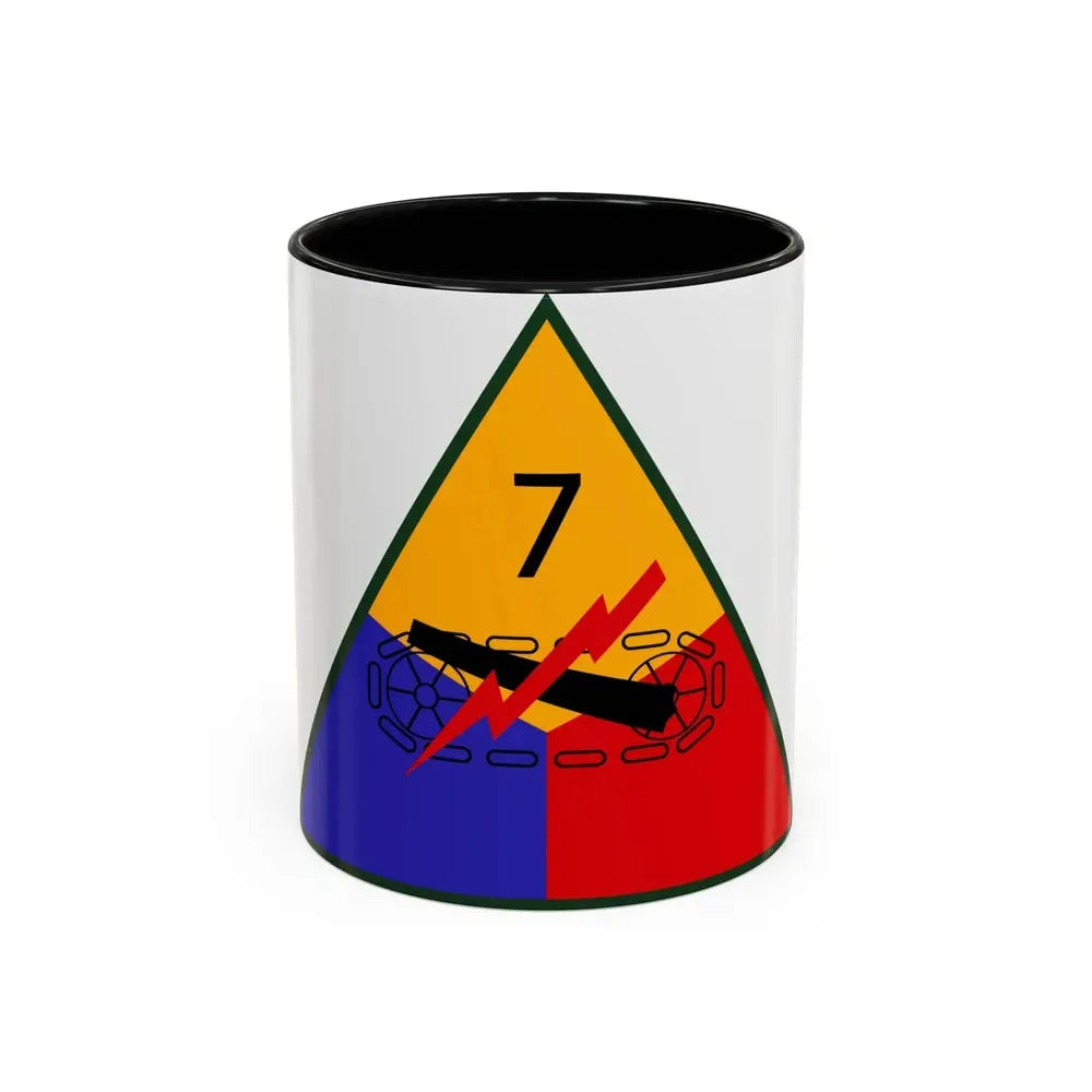7th Armored Division (U.S. Army) Accent Coffee Mug 11oz Black - Go Mug Yourself