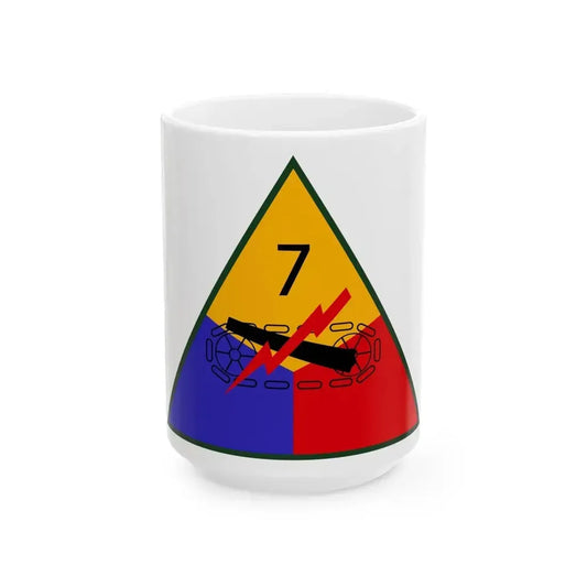 7th Armored Division (U.S. Army) White Coffee Mug 15oz - Go Mug Yourself